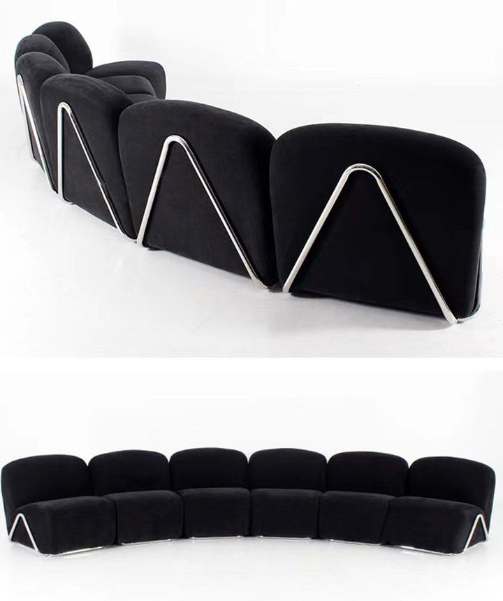 VANCERO Modern Modular Velvet Sofa