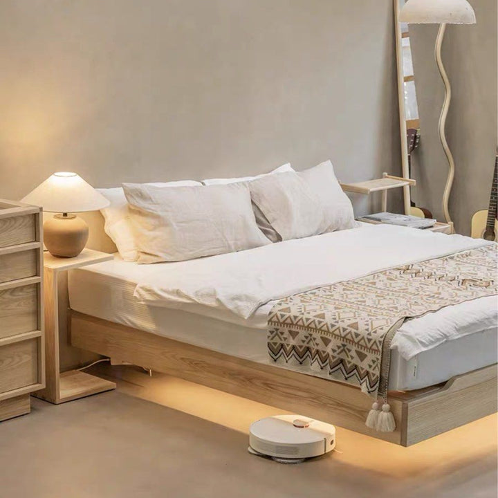 JUNO Japandi Solid Wood Floating Bedframe