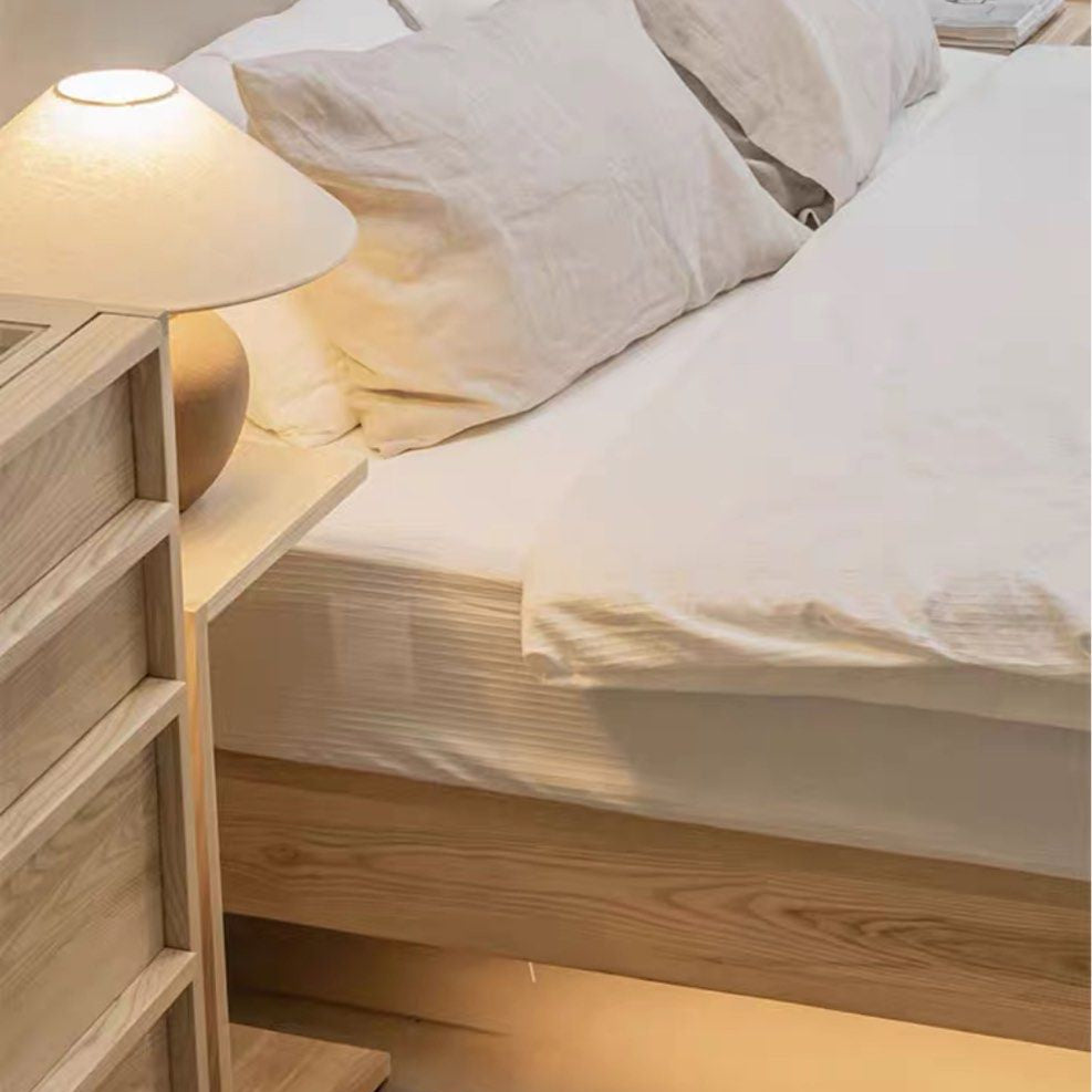JUNO Japandi Solid Wood Floating Bedframe