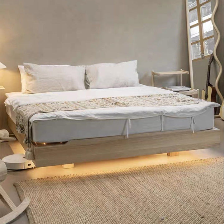JUNO Japandi Solid Wood Floating Bedframe