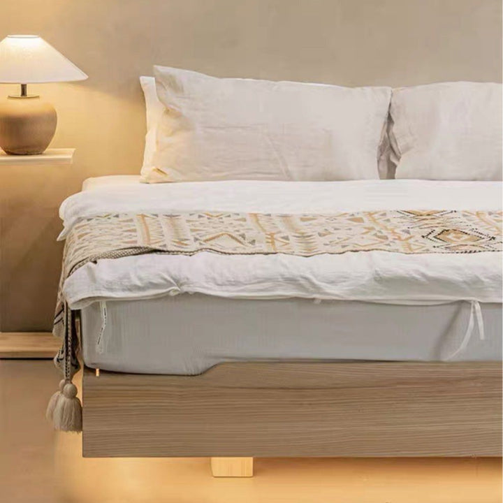 JUNO Japandi Solid Wood Floating Bedframe