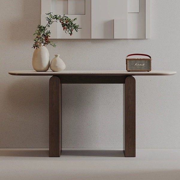 JASPER Modern Travertine Console Table