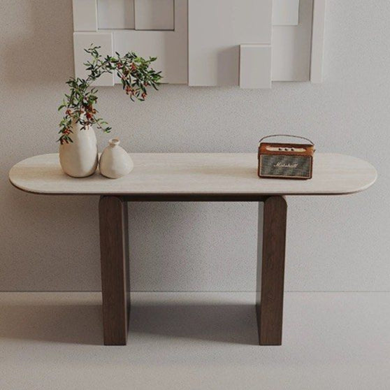JASPER Modern Travertine Console Table