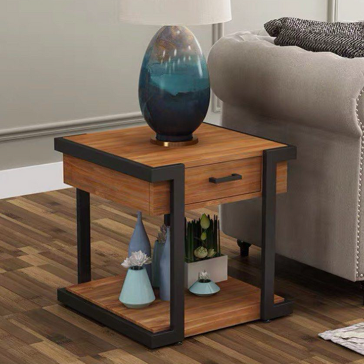 JVSKE Rustic Solid Wood Console Table