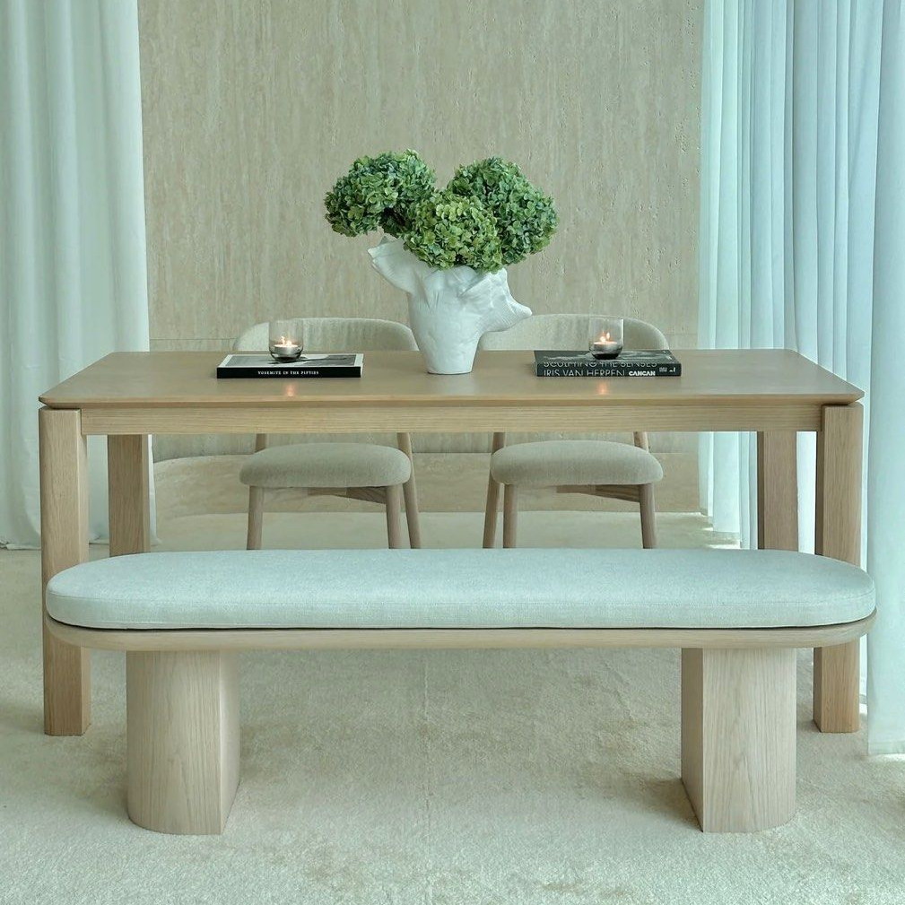 BOONE Modern Solid Wood Dining Bench