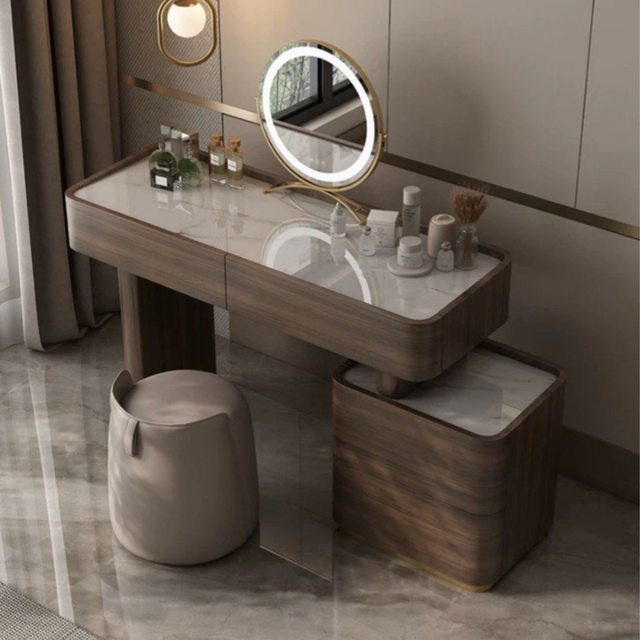 KALDOR Modern Walnut Vanity Table
