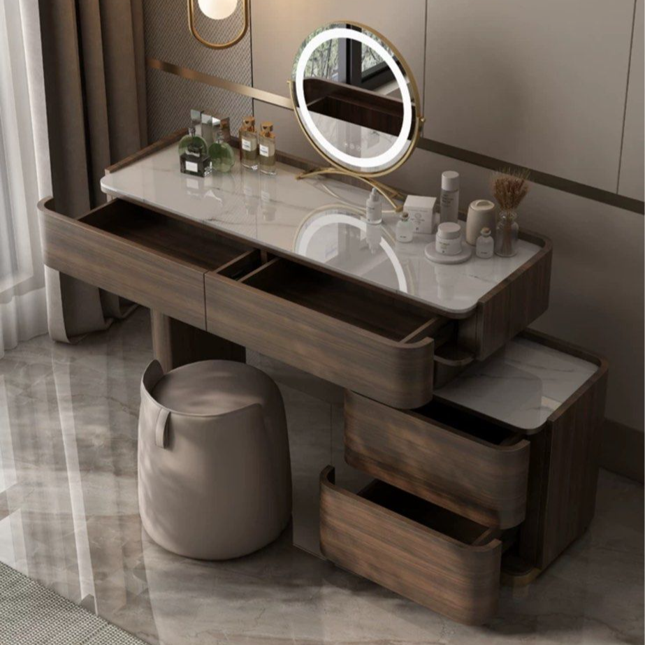 KALDOR Modern Walnut Vanity Table