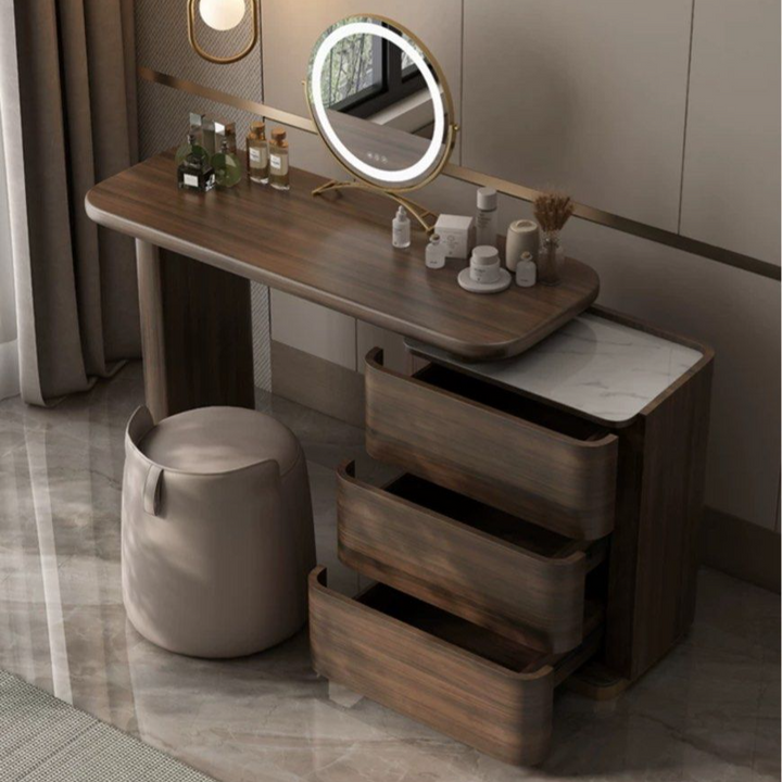 KALDOR Modern Walnut Vanity Table
