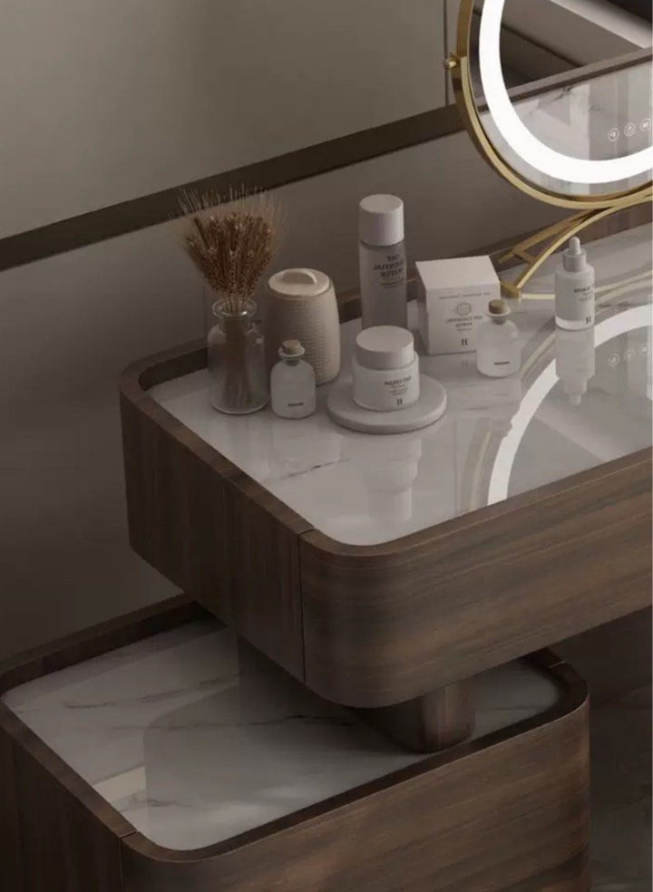 KALDOR Modern Walnut Vanity Table