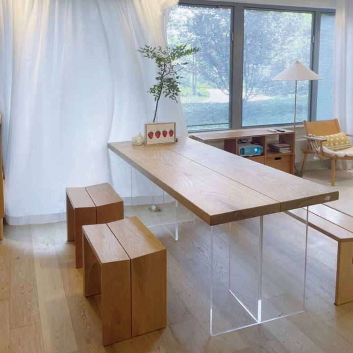 LYLE Minimalist Solid Wood Dining Table