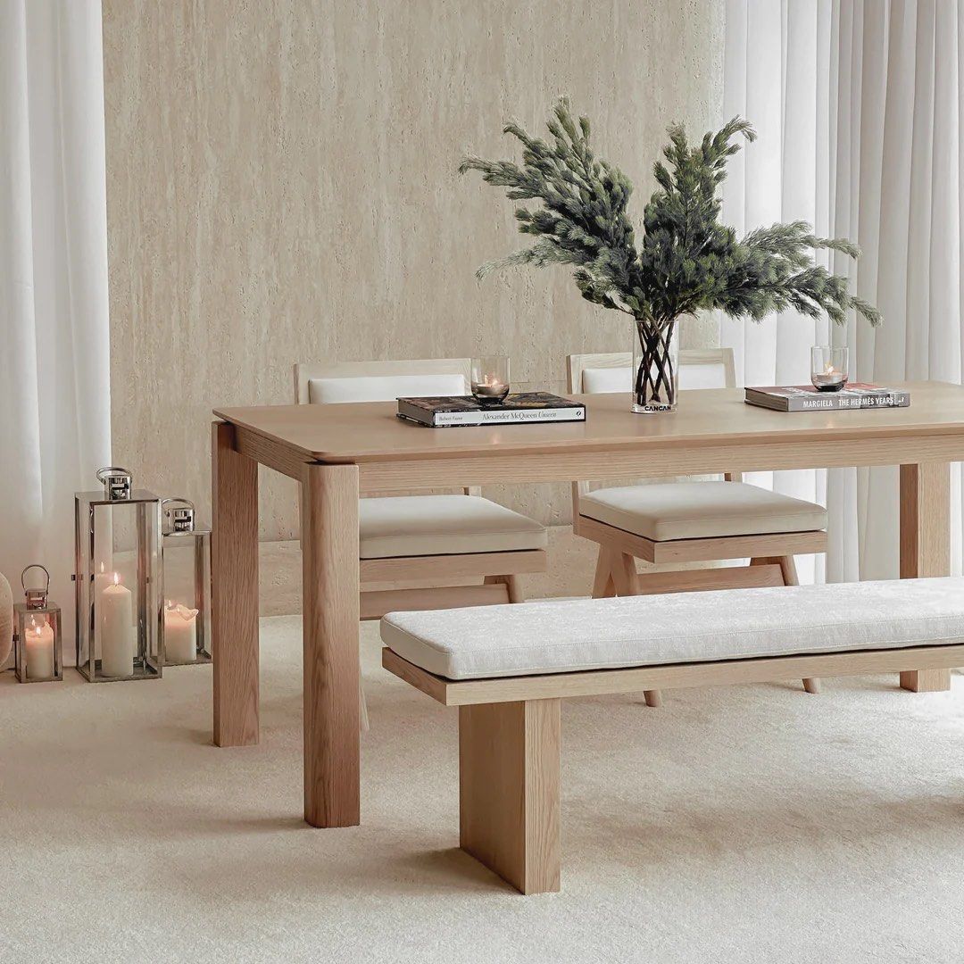 BETHAN Modern Solid Wood Dining Bench