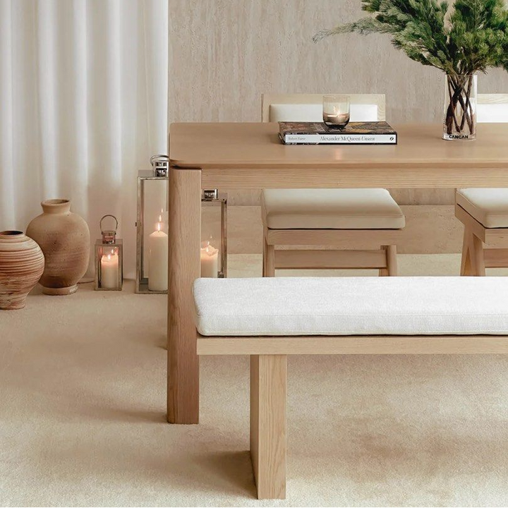 BETHAN Modern Solid Wood Dining Bench