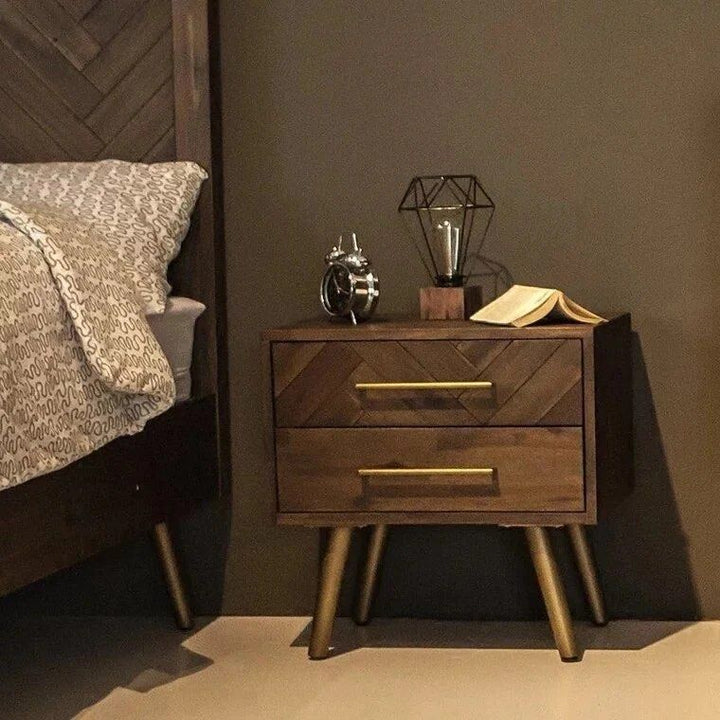MATHIEU Acacia Solid Wood Side Table