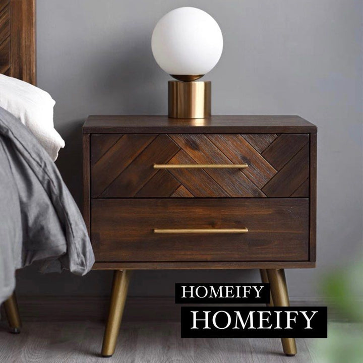 MATHIEU Acacia Solid Wood Side Table