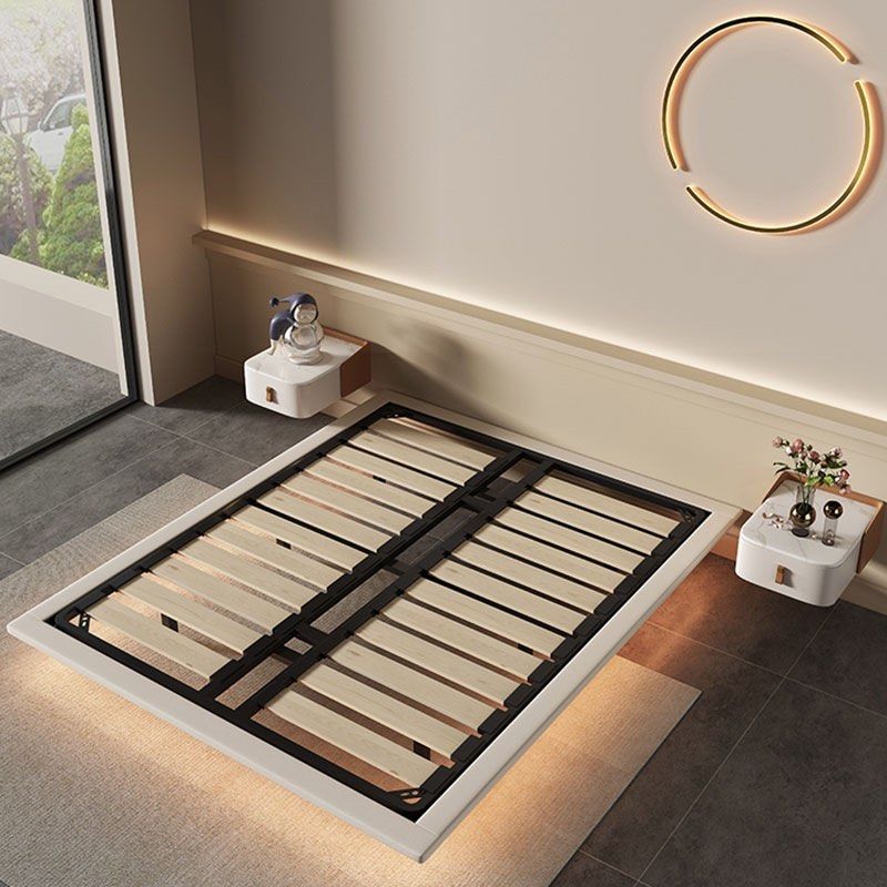 KANZ Leather Floating Bed with Lights