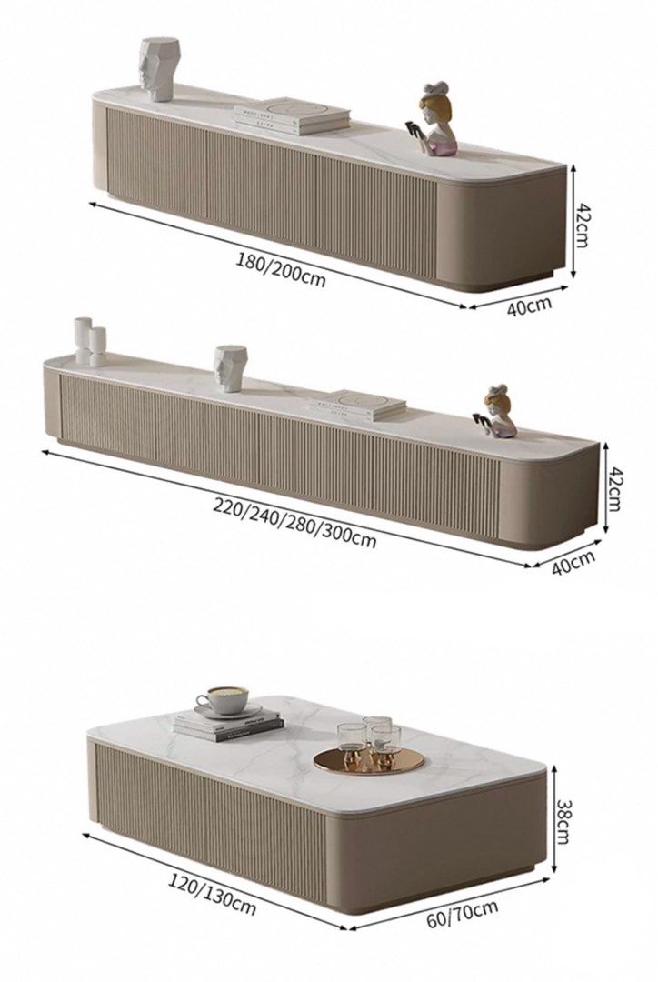 KASSA Modern Sintered Stone TV Console