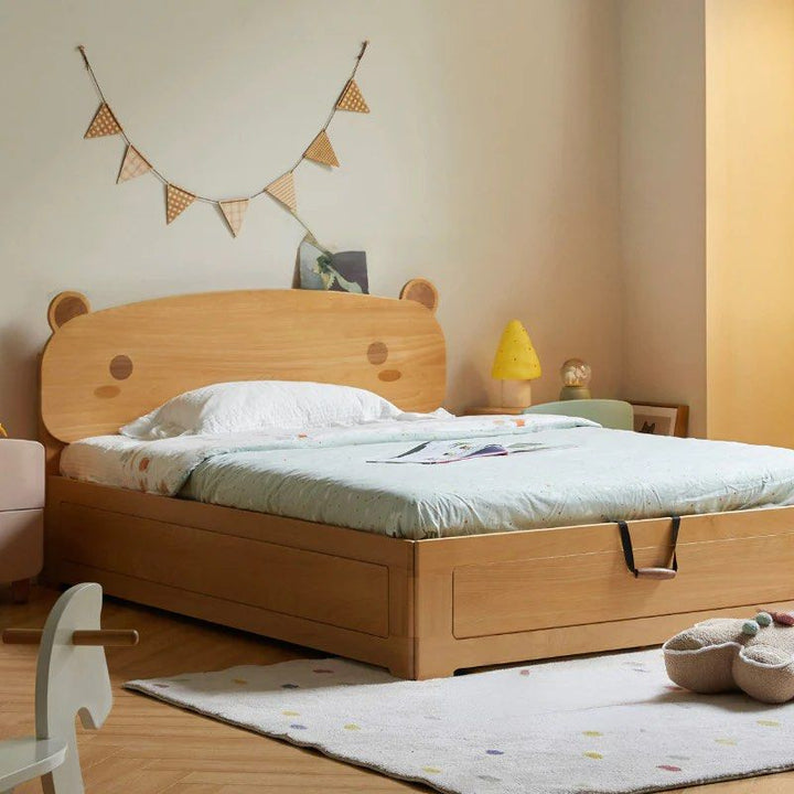 KEAL Children’s Box Storage Bed With Mattress