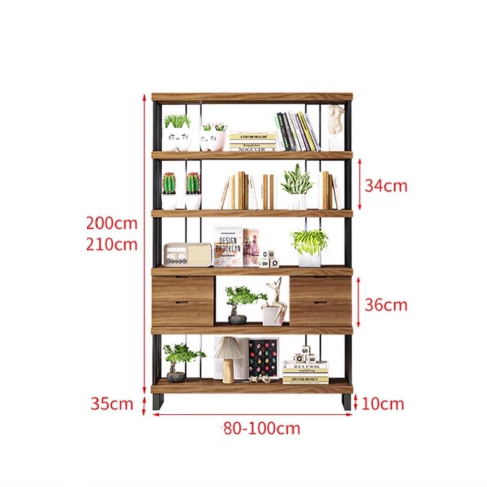 KEANE Modern Solid Wood Bookshelf