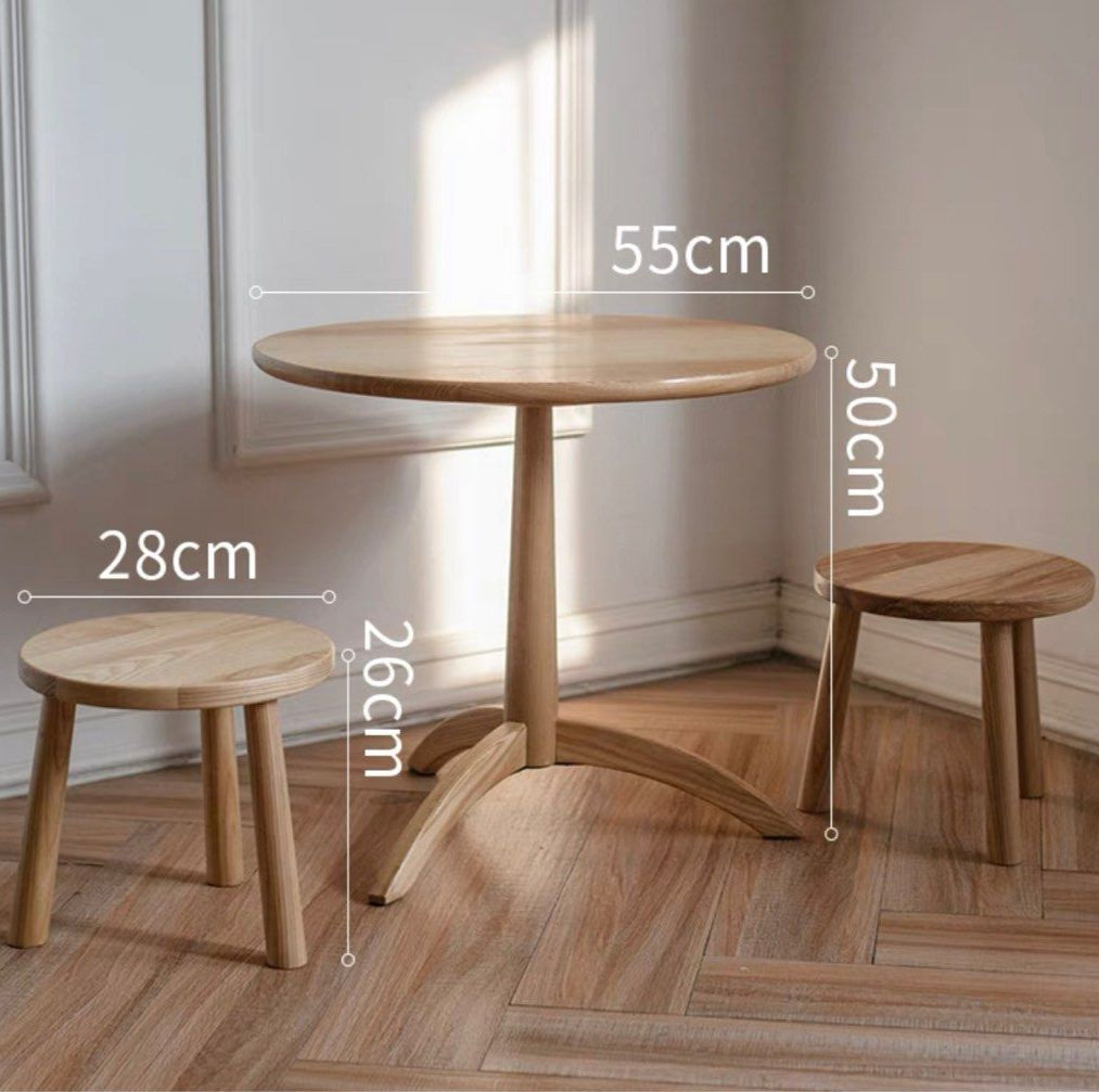SANDERS Solid Wood Dining Chair & Coffee table
