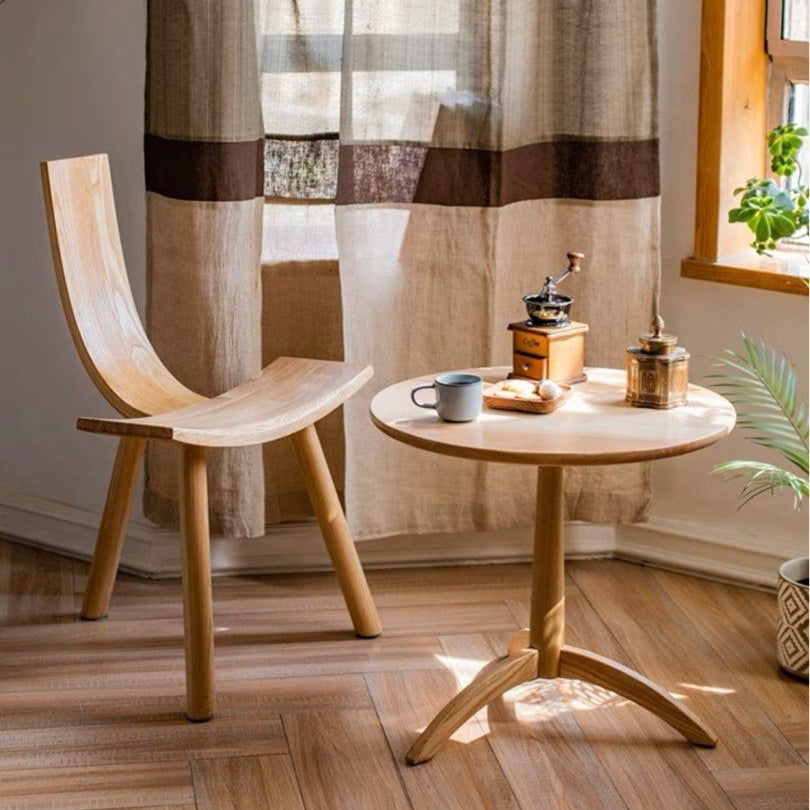 SANDERS Solid Wood Dining Chair & Coffee table