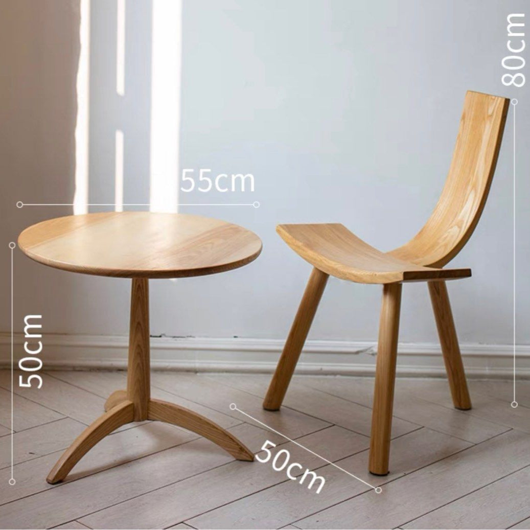 SANDERS Solid Wood Dining Chair & Coffee table