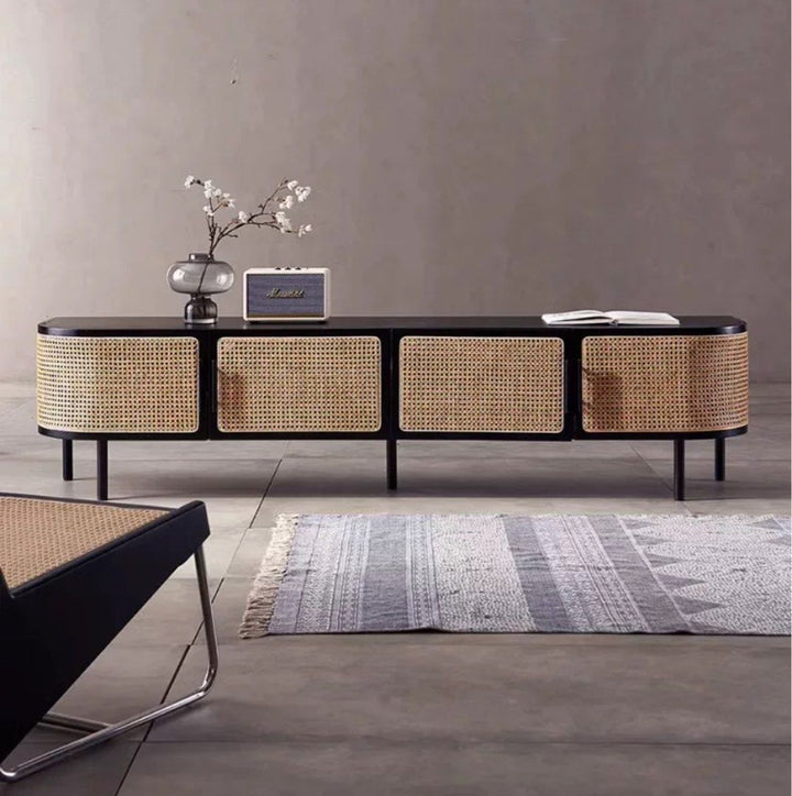 PIETT Rustic Rattan TV Console