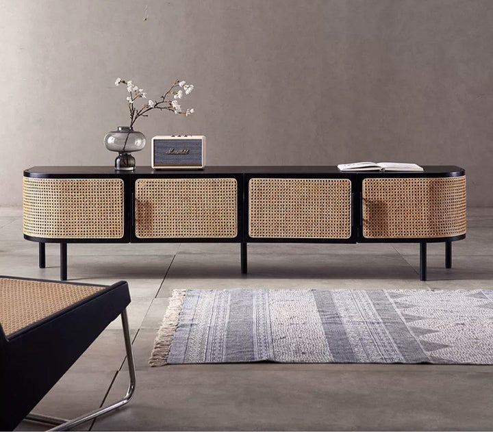 PIETT Rustic Rattan TV Console