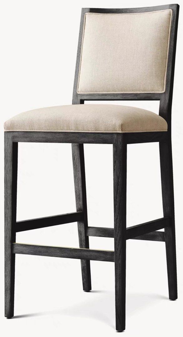 KAIRA Vintage Solid Wood Bar Stool