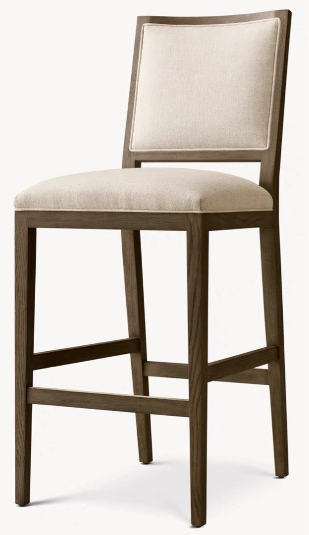 KAIRA Vintage Solid Wood Bar Stool