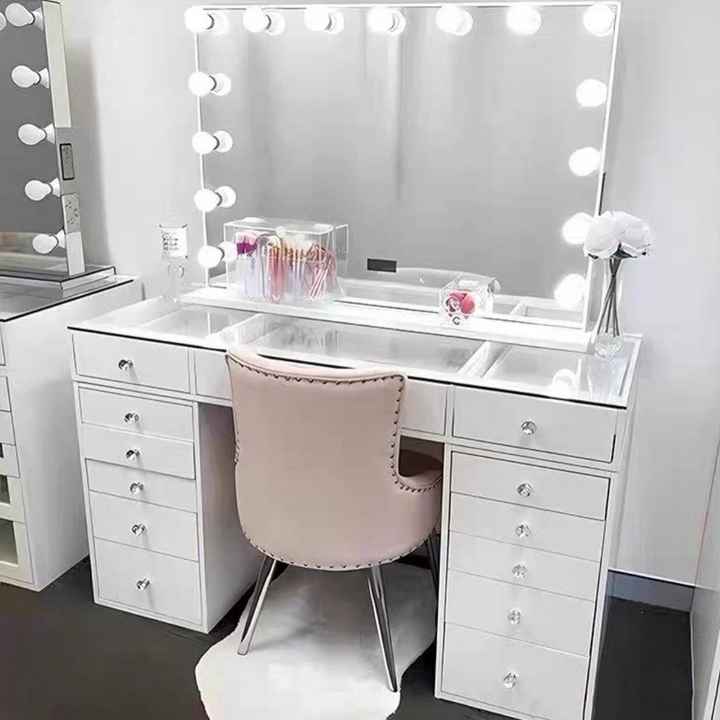 KESS Hollywood Spotlight Vanity Table