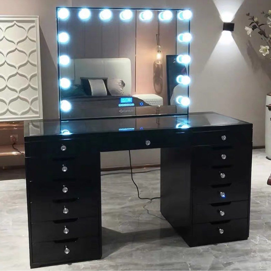 KESS Hollywood Spotlight Vanity Table