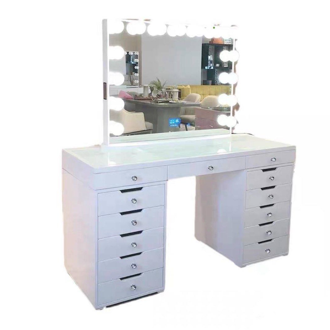 KESS Hollywood Spotlight Vanity Table
