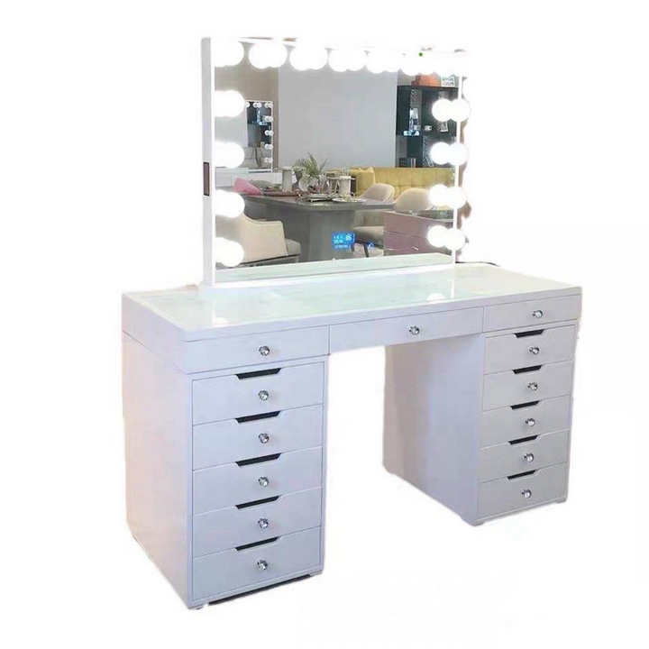 KESS Hollywood Spotlight Vanity Table