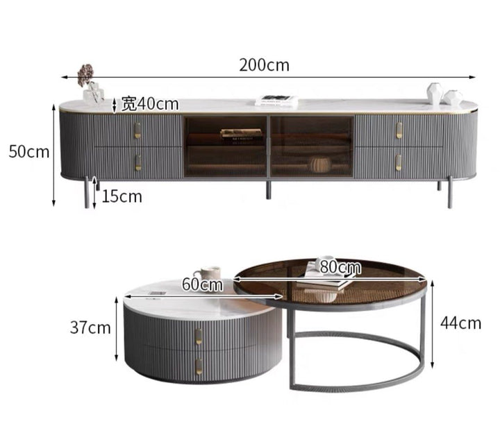 ULLAN Modern Sintered Stone TV Console