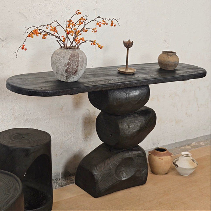 PEONY Rustic Solid Wood Console Table