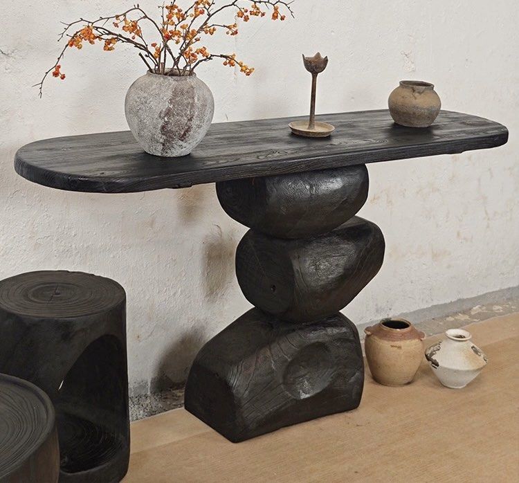 PEONY Rustic Solid Wood Console Table