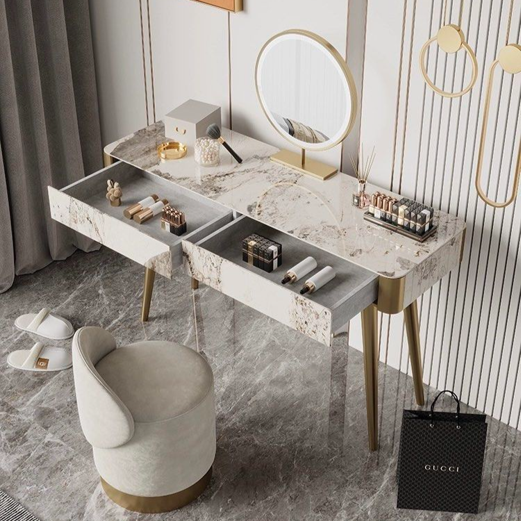 KEZO Modern Sintered Stone Vanity Table