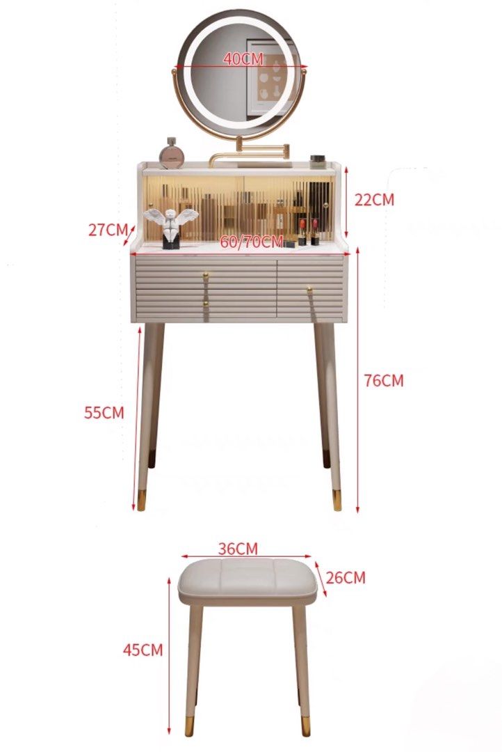KIANO Modern Sintered Stone Vanity Table