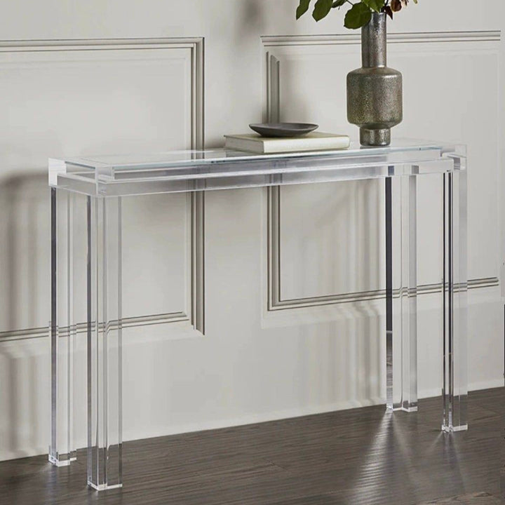 BART Modern Acrylic Study Console Table