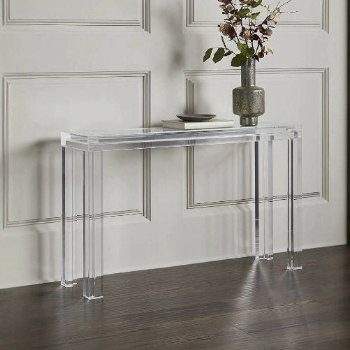 BART Modern Acrylic Study Console Table