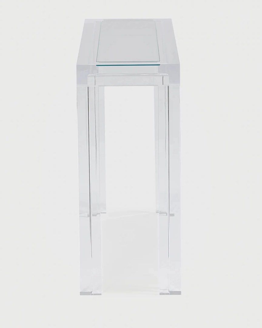 BART Modern Acrylic Study Console Table
