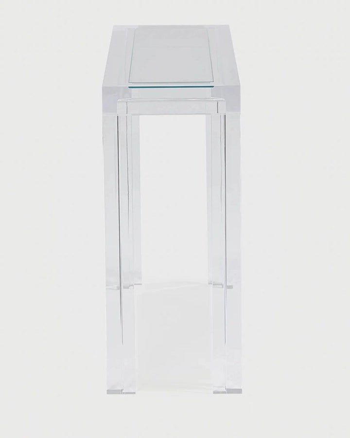 BART Modern Acrylic Study Console Table