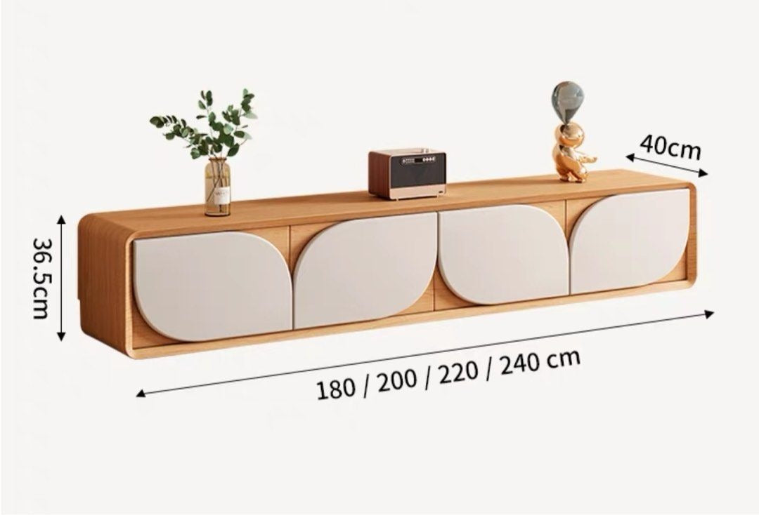 KOTORIN Japandi Solid Wood TV Console