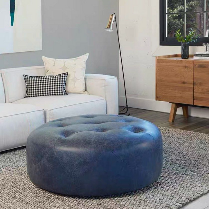LIRIEL Modern Leather Ottoman