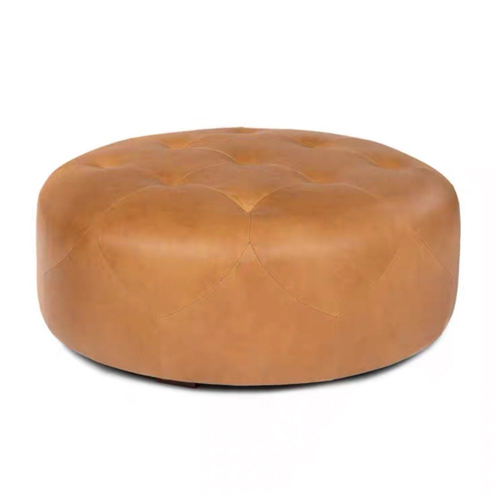 LIRIEL Modern Leather Ottoman