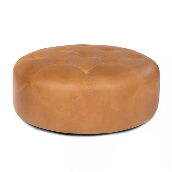 LIRIEL Modern Leather Ottoman