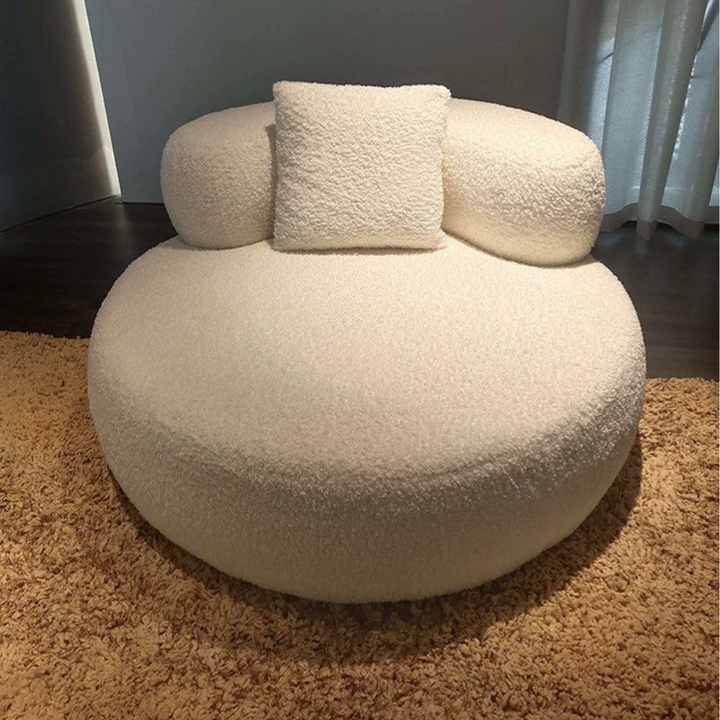 AIDEN Modern Round Boucle Lounge Chair