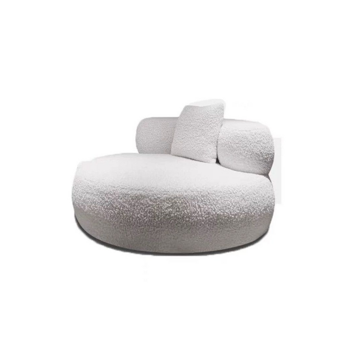 AIDEN Modern Round Boucle Lounge Chair
