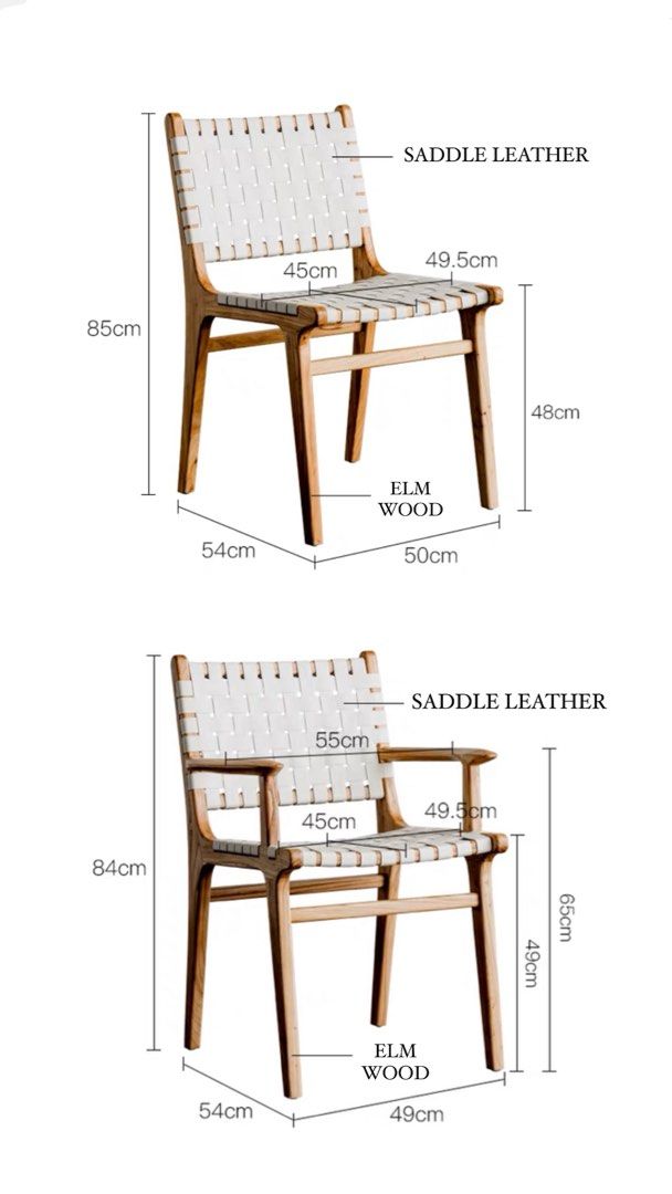 KOLTON Saddle Leather Dining Chair