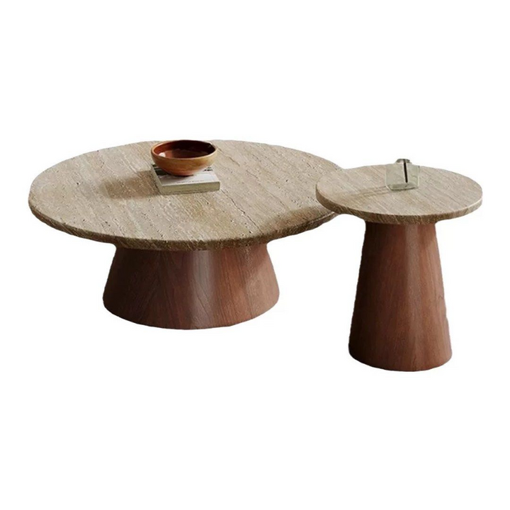 RINA Wabi Sabi Travertine Coffee Table